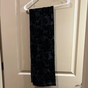 Dark Floral Velvet Scarf